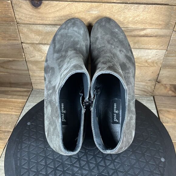 Paul Green Womens Size UK 3/US 5.5 Suede Gray Brown Heel Ankle Bootie - Picture 5 of 10